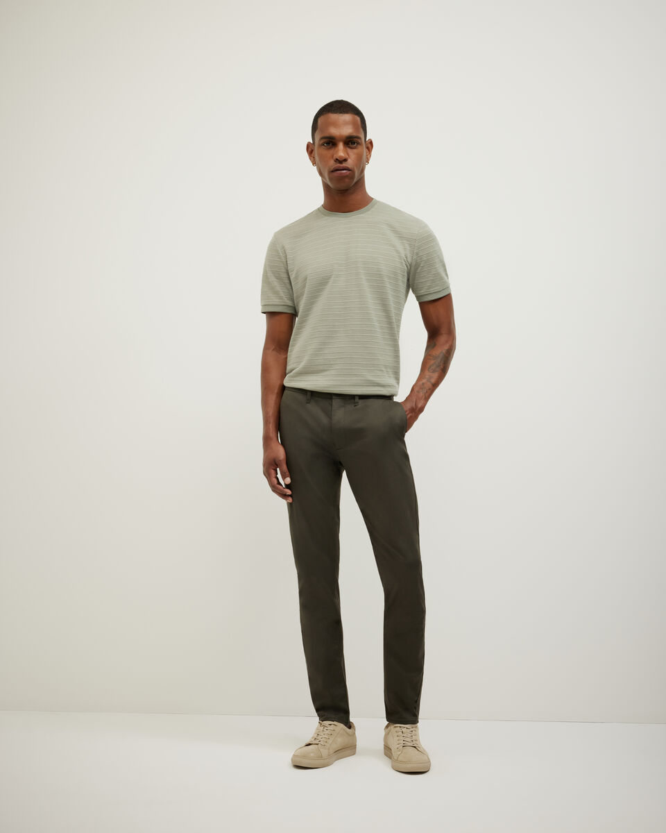 Stripe Jacquard Tee, Eucalyptus, hi-res